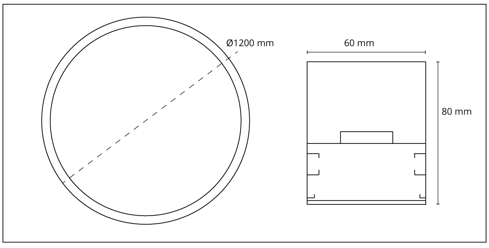 T-Circle Ø1200 x 80 mm