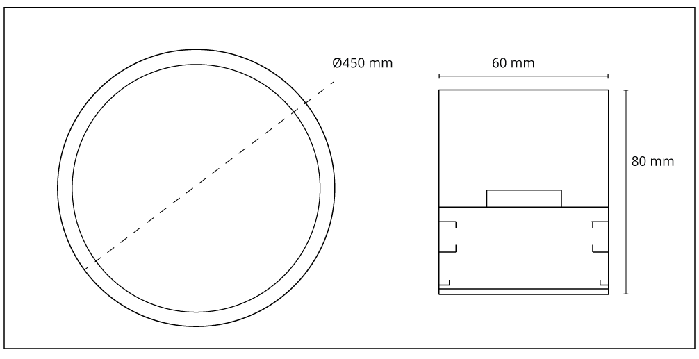 T-Circle Ø450 x 80 mm