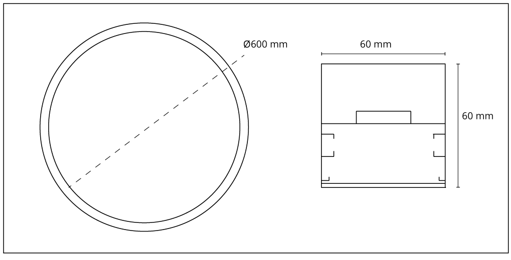 T-Circle Ø600 x 60 mm