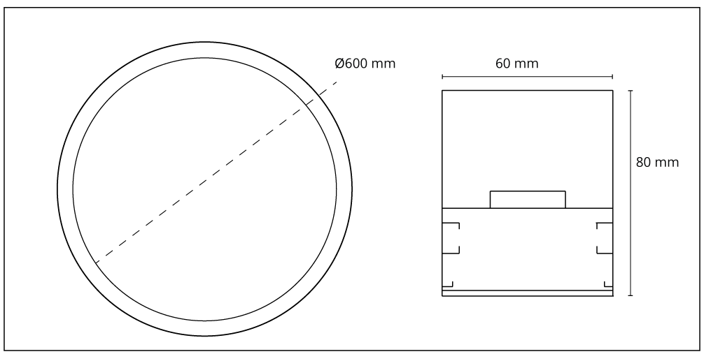 T-Circle Ø600 x 80 mm